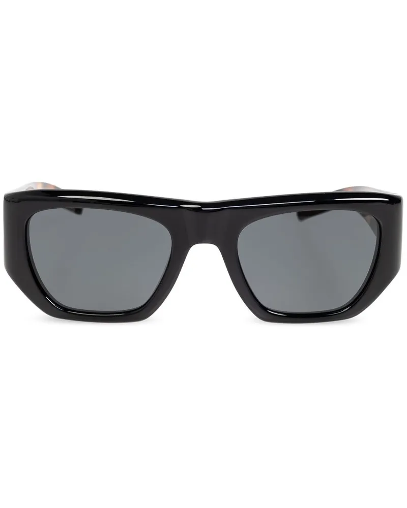 Saint Laurent Sonnenbrille mit Logo-Print - Schwarz Schwarz