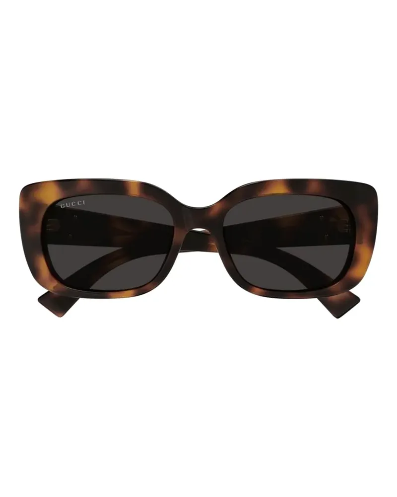 Gucci Interlocking G detail sunglasses - Braun Braun