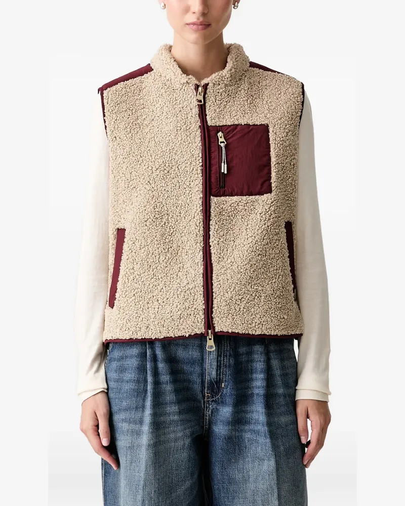 Mos Mosh MMRowe Eli Weste mit Fleece-Struktur - Nude Nude