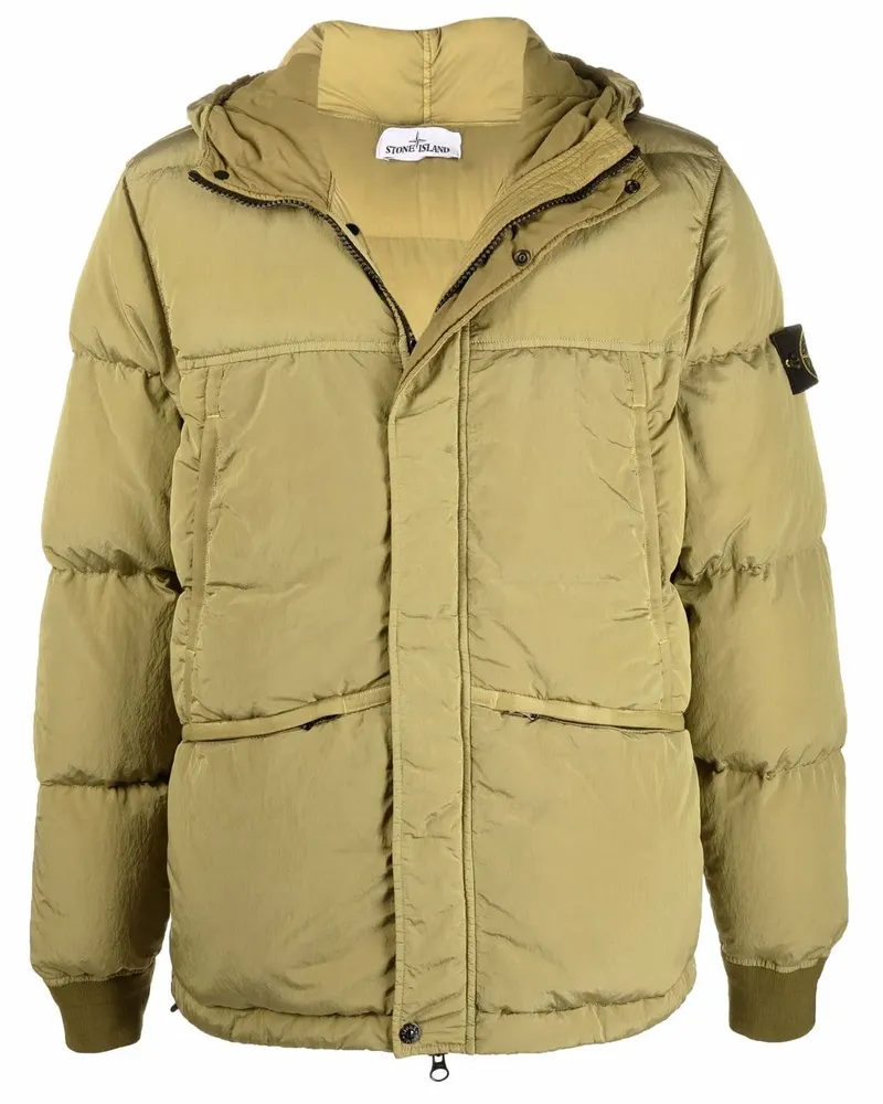 Stone Island Gefütterte Nylon Metal Down-TC Jacke - Grün Grün