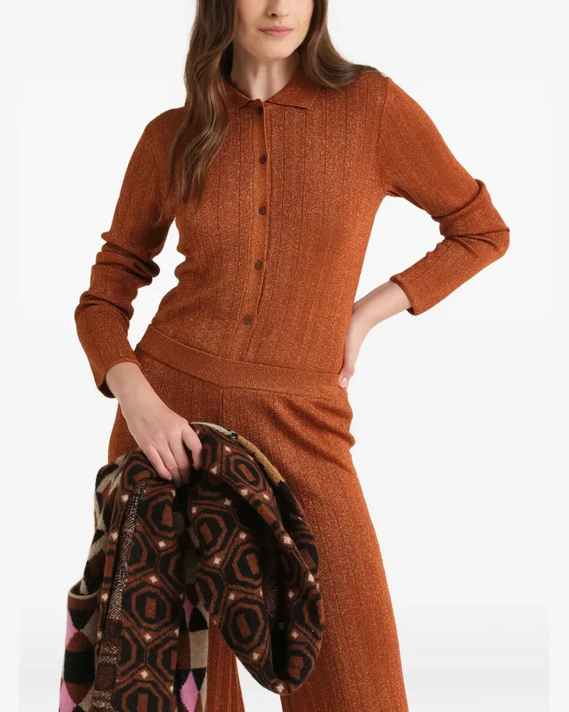Maliparmi Gerippter Cardigan - Braun Braun