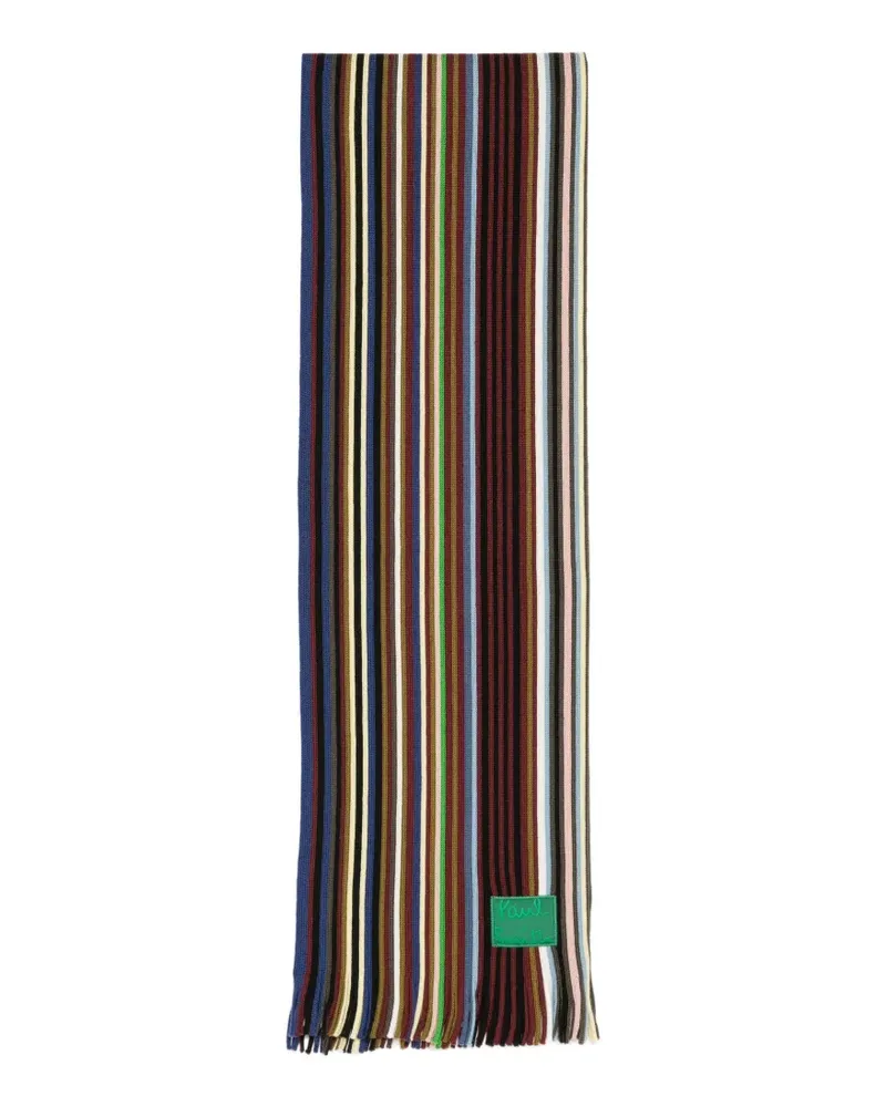 Paul Smith Schal mit Silberstreifen - Braun Braun