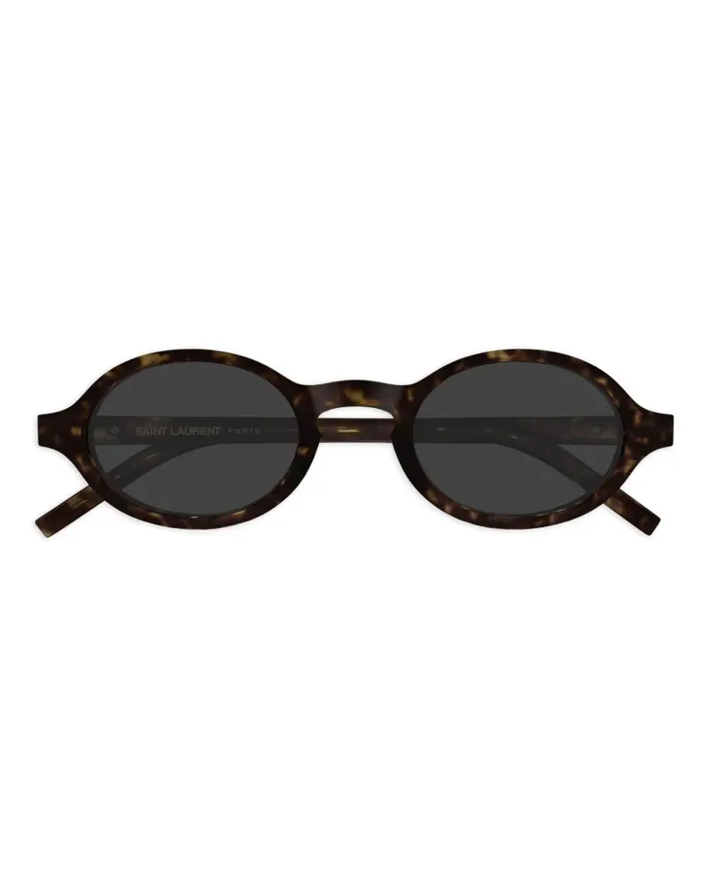Saint Laurent SL M161 tortoiseshell-effect round-frame sunglasses - Braun Braun