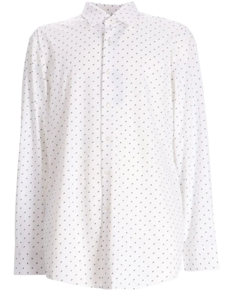 HUGO BOSS Gemustertes Hemd - Weiß Weiß