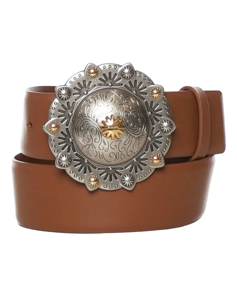 Pinko embellished leather belt - Braun Braun