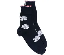 Blumige Intarsien-Socken