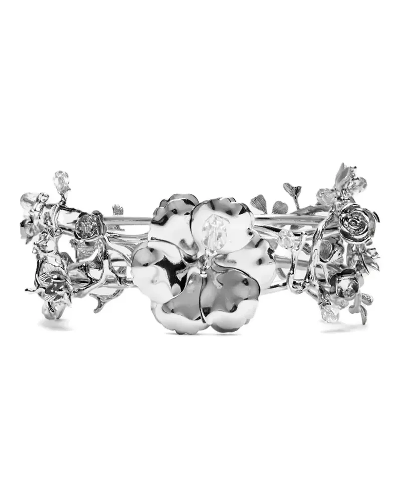 Blumarine Armband mit Blumenapplikation - Grau Grau