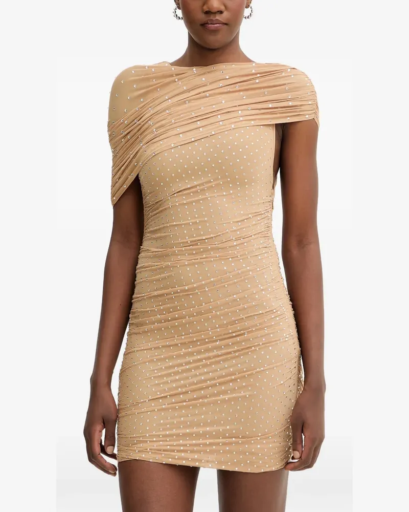 Retrofête Tianna Minikleid mit Kristallen - Nude Nude