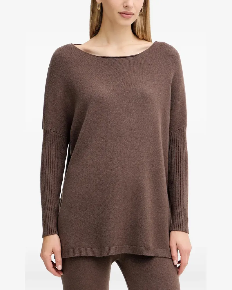 HAVEONE ribbed-knit tousers and sweater set - Braun Braun