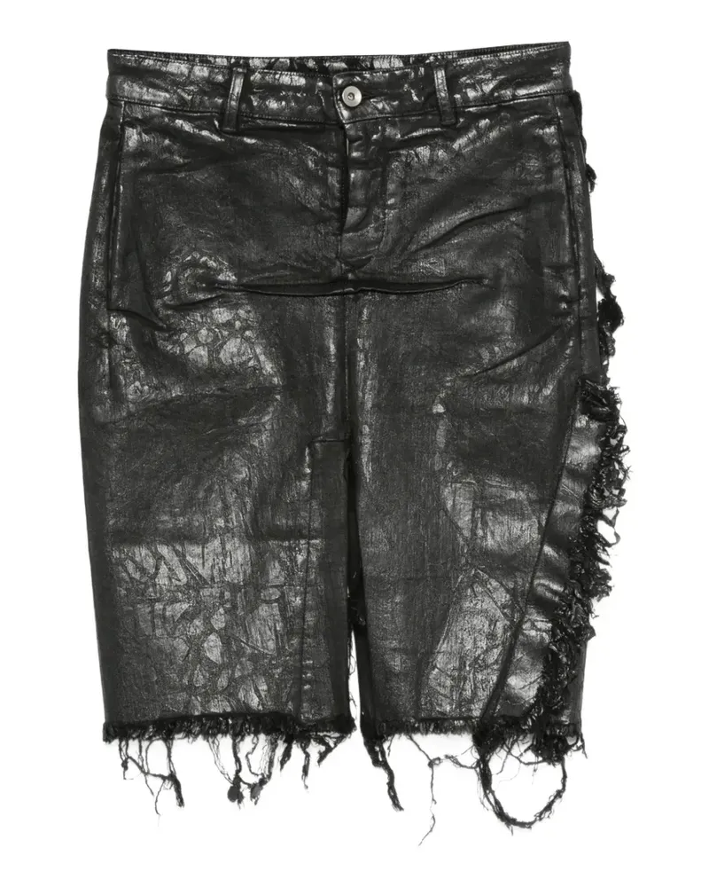 DRKSHDW by Rick Owens distressed sliced denim mini skirt - Schwarz Schwarz