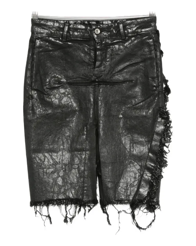 DRKSHDW by Rick Owens distressed sliced denim mini skirt - Schwarz Schwarz