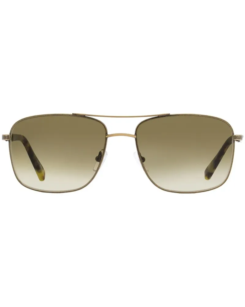 Ermenegildo Zegna rectangular-frame sunglasses - Gold Gold