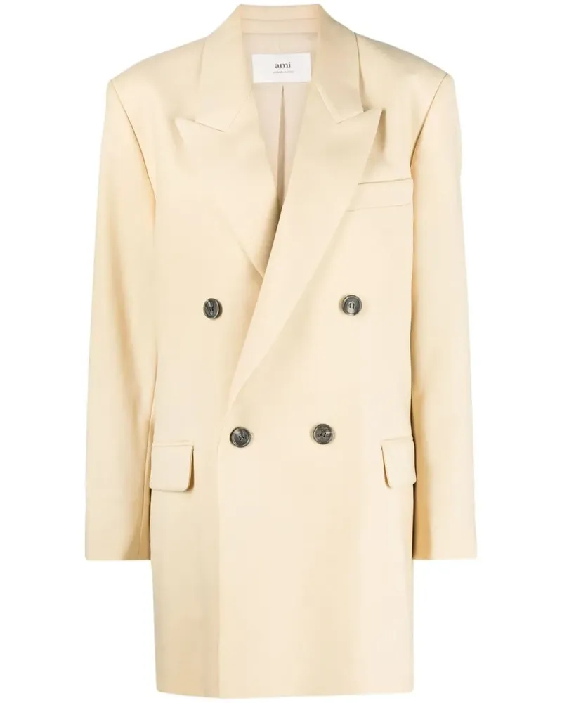 AMI Paris Doppelreihiger Blazer - Gelb Gelb