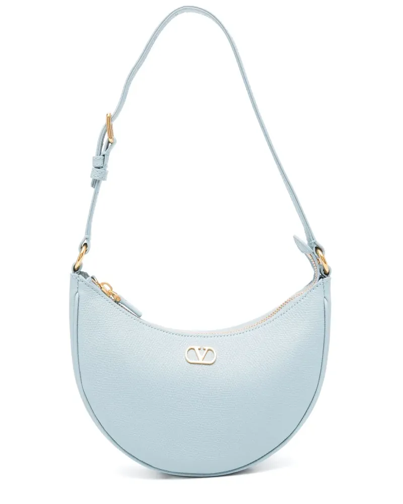 Valentino Garavani Mini Schultertasche mit VLogo - Blau Blau