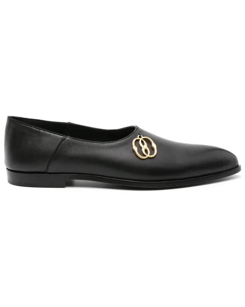 Bally Emblem Ballerinas - Schwarz Schwarz