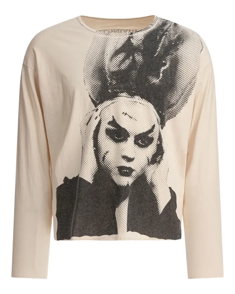 RRR123 Clayton Langarmshirt mit Porträt-Print - Nude Nude