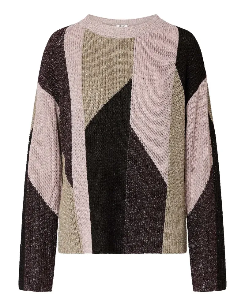 Liu Jo sweater with lamé inlays - Rosa Rosa