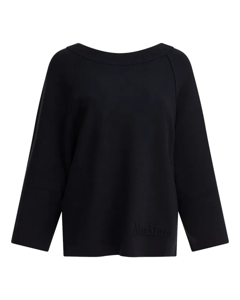 Max Mara Pullover mit Logo-Prägung - Blau Blau