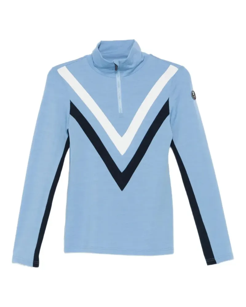 WE NORWEGIANS Voss Oberteil mit Zickzackmuster - Blau Blau