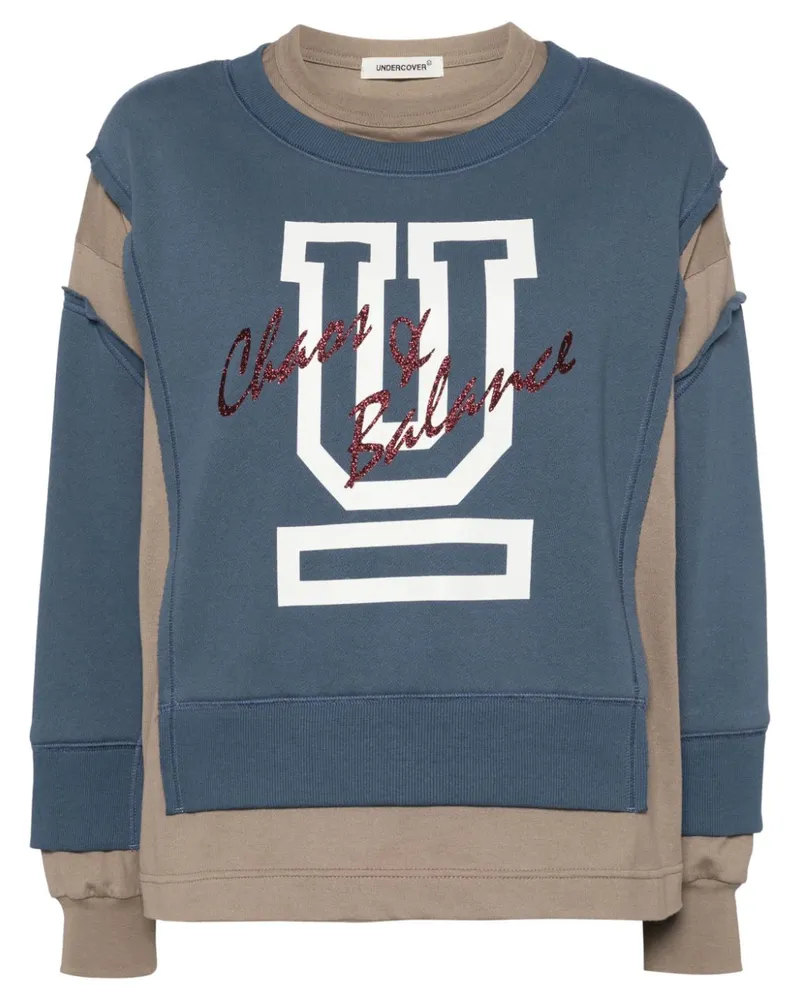 Undercover Sweatshirt mit Kontrasteinsätzen - Blau Blau