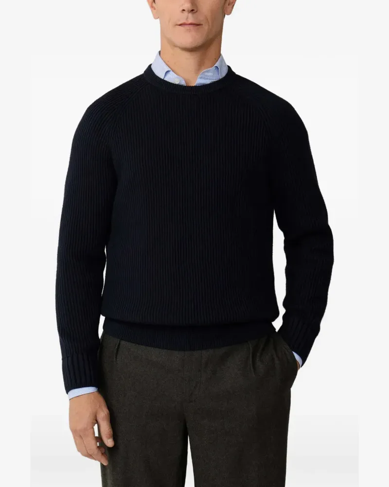Hackett Rippstrick mit Raglanärmeln - Blau Blau
