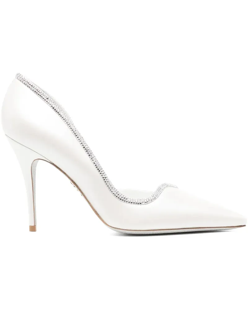 René Caovilla Onda Pumps 105mm - Weiß Weiß