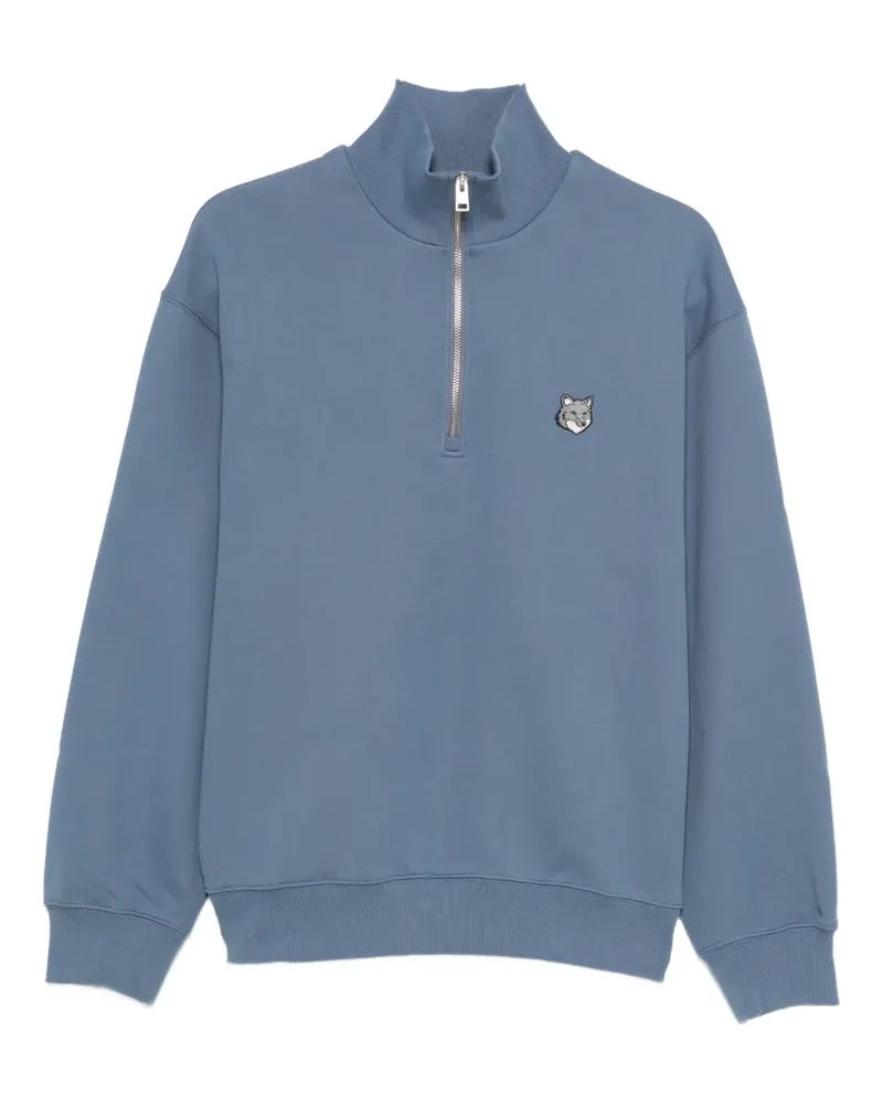Kitsuné Fox Head half-zip sweatshirt - Blau Blau