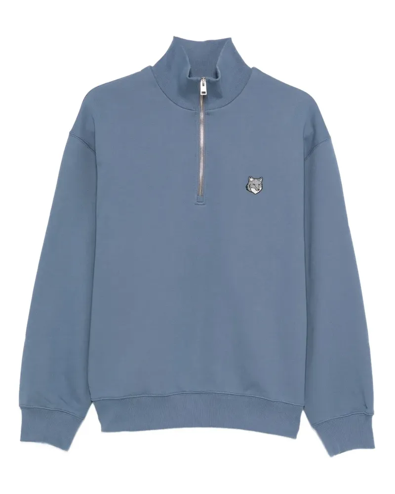 Kitsuné Fox Head half-zip sweatshirt - Blau Blau