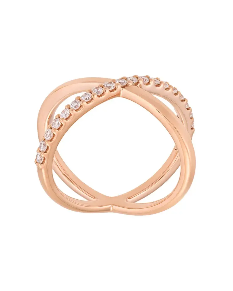 Alinka 18kt 'Katia' Rotgoldring mit Diamanten - Metallic Metallic