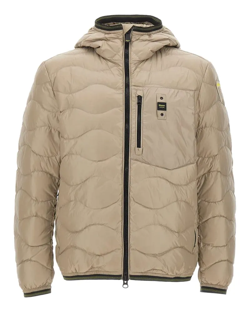 Blauer wave quilted hooded coat - Nude Nude