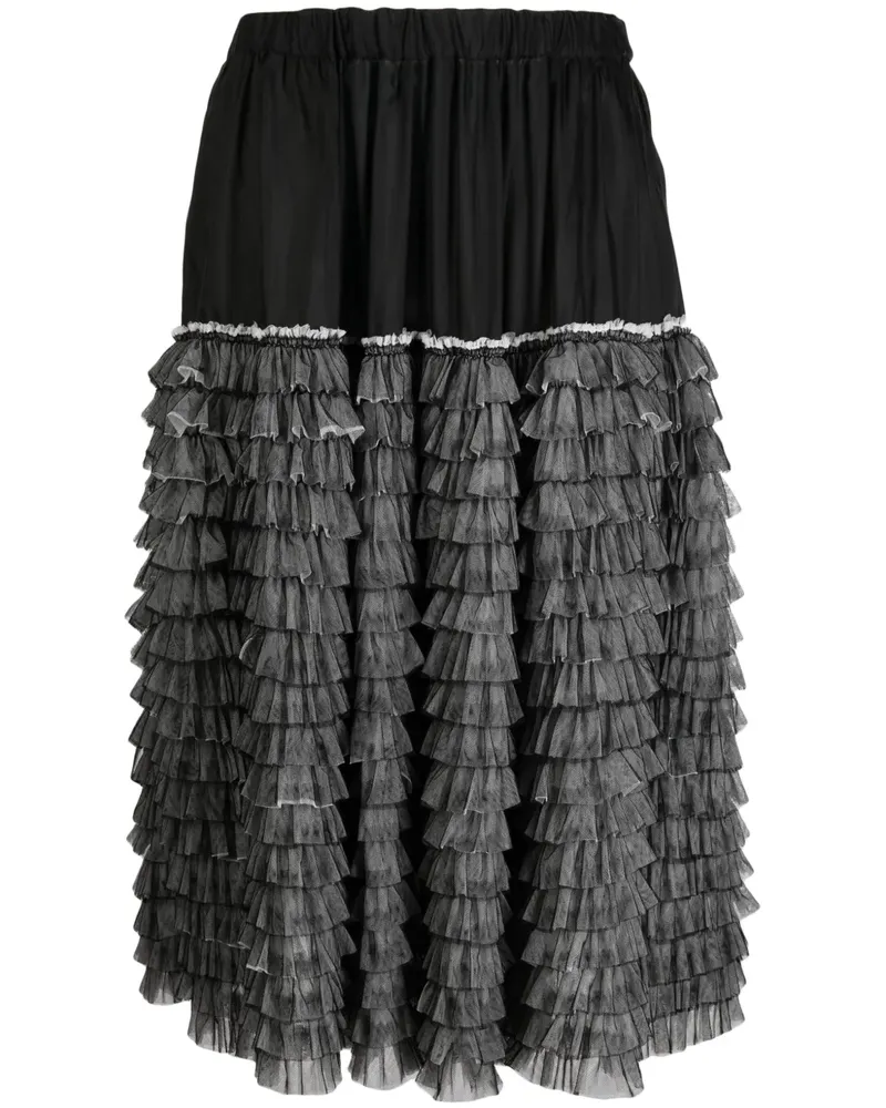 Comme des Garçons Strukturierte Shorts mit Falten - Schwarz Schwarz