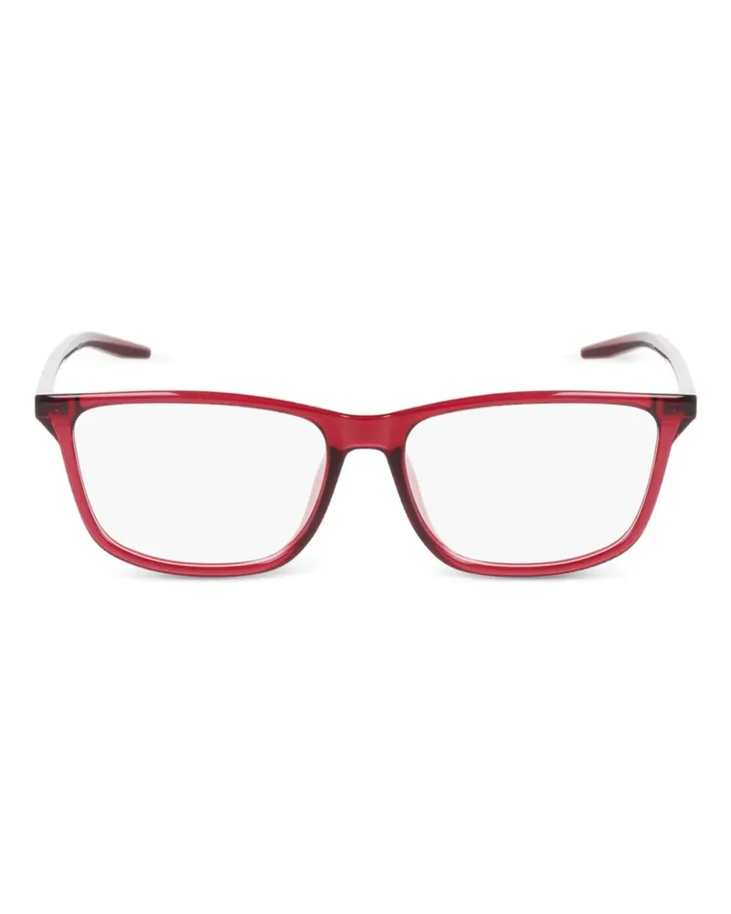 Nike Brille mit eckigem Gestell - Rot Rot