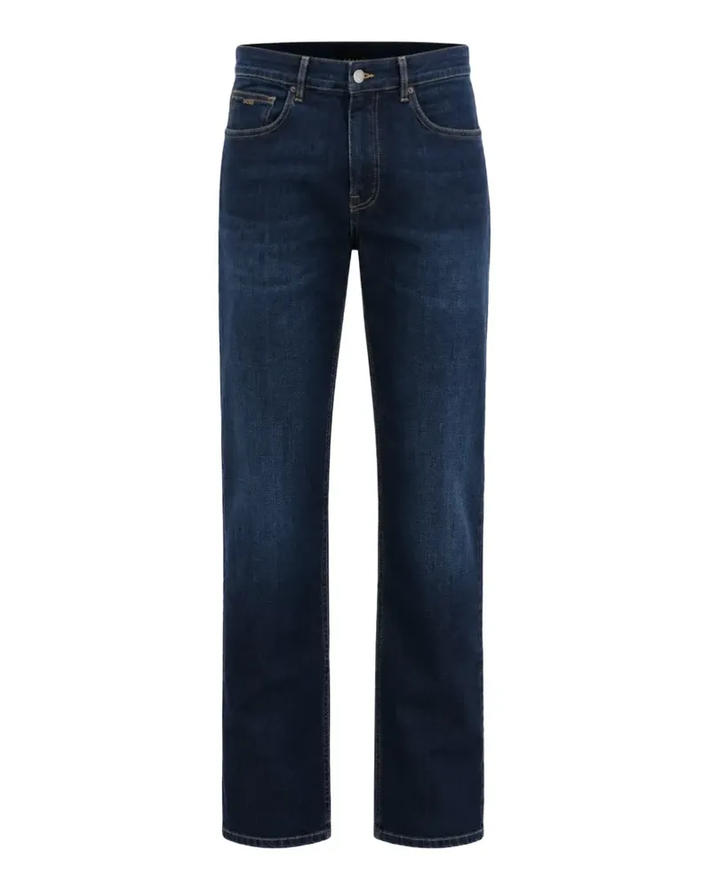 HUGO BOSS faded-effect straight-leg jeans - Blau Blau