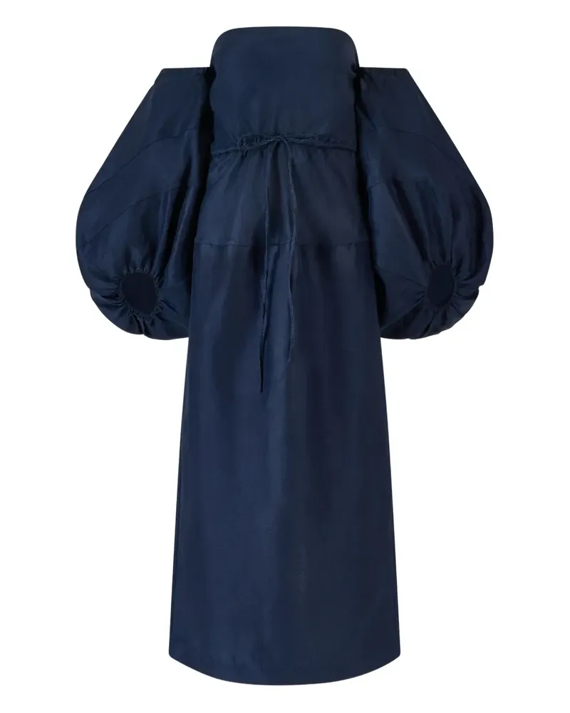 Rosie Assoulin Midikleid mit Ballonärmeln - Blau Blau