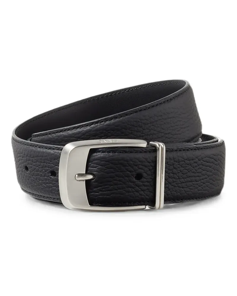 Ermenegildo Zegna Klassischer Ledergürtel - Schwarz Schwarz