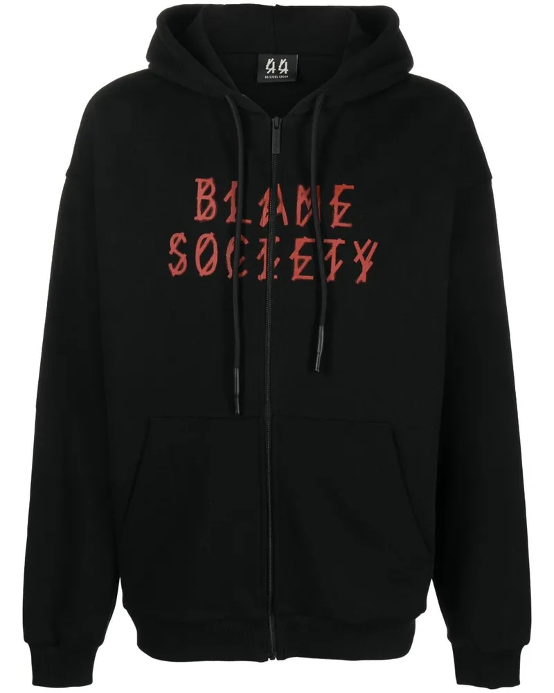 44 LABEL GROUP Greed Kapuzenjacke mit Reißverschluss - Schwarz Schwarz