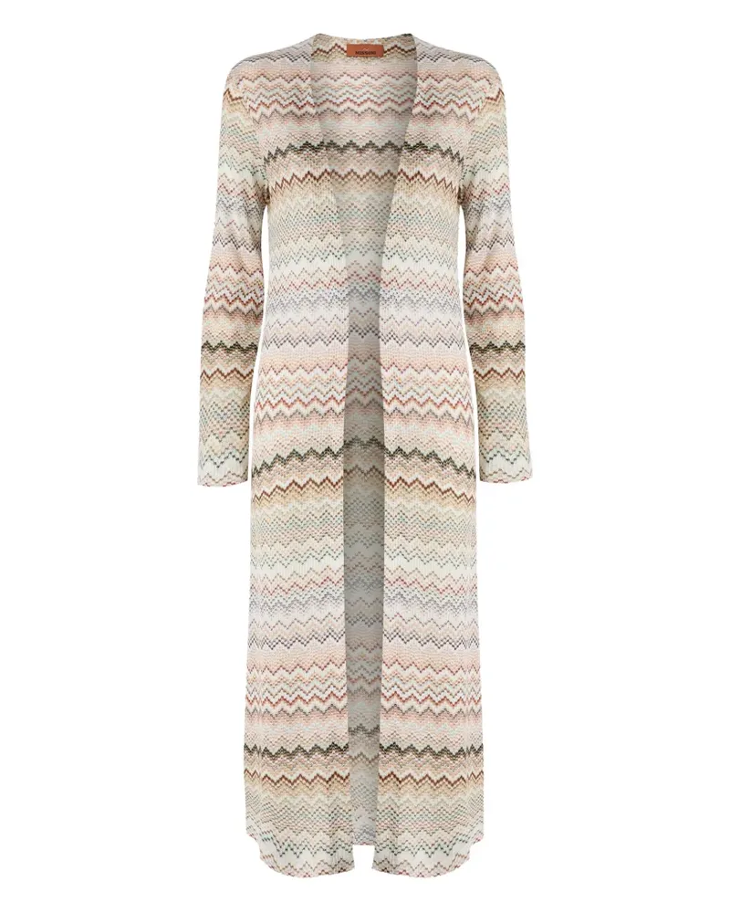 Missoni Strickmantel mit Zickzackmuster - Nude Nude