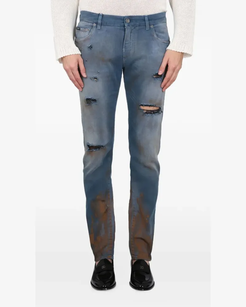 Dolce & Gabbana ripped jeans - Blau Blau