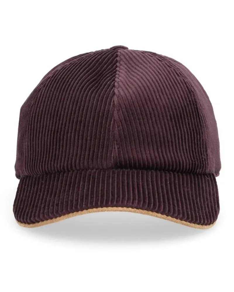 Eleventy Baseballkappe aus Cord - Violett Violett