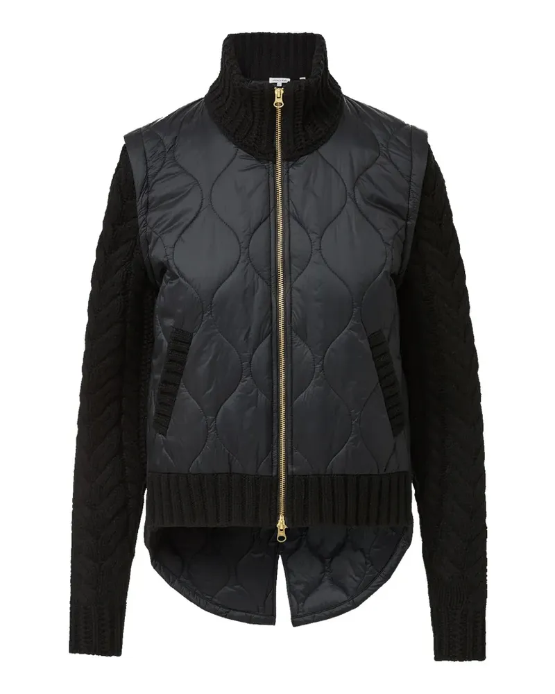 Veronica Beard Patra quilted cable-knit jacket - Schwarz Schwarz