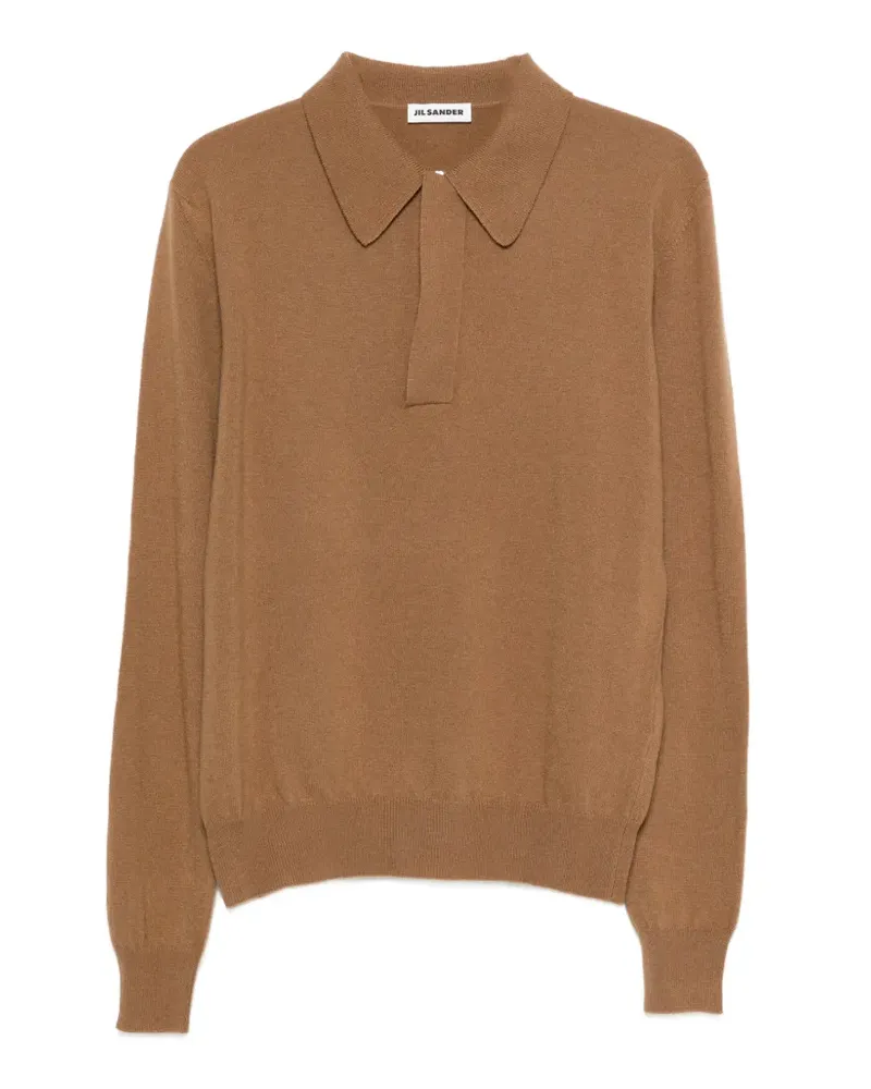 Jil Sander long-sleeve polo shirt - Braun Braun