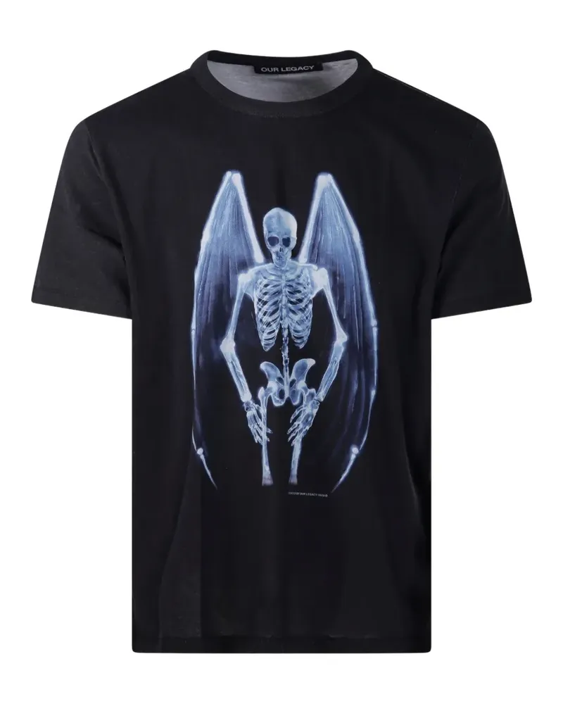 Our Legacy T-Shirt mit Fallen Angel-Print - Schwarz Schwarz