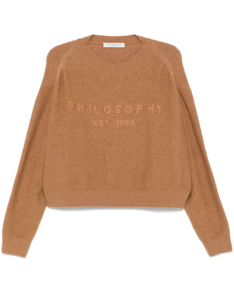 Philosophy Di Lorenzo Serafini Pullover mit Logo-Stickerei - Braun Braun