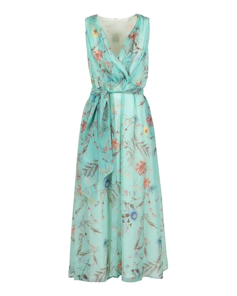 Eleventy floral-print midi dress - Grün Grün