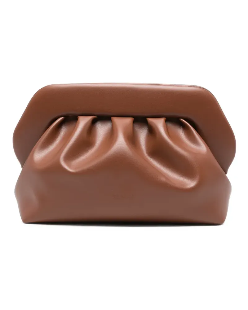 THEMOIRÈ ruched clutch bag - Braun Braun