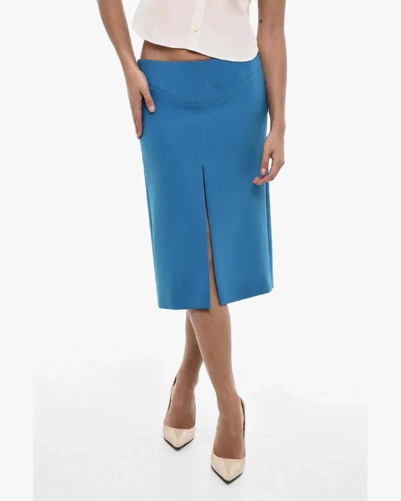 Dsquared2 front-slit midi skirt - Blau Blau