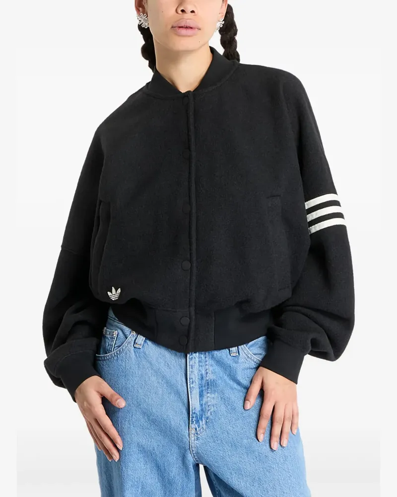 adidas Collegejacke mit Streifendetail - Schwarz Schwarz