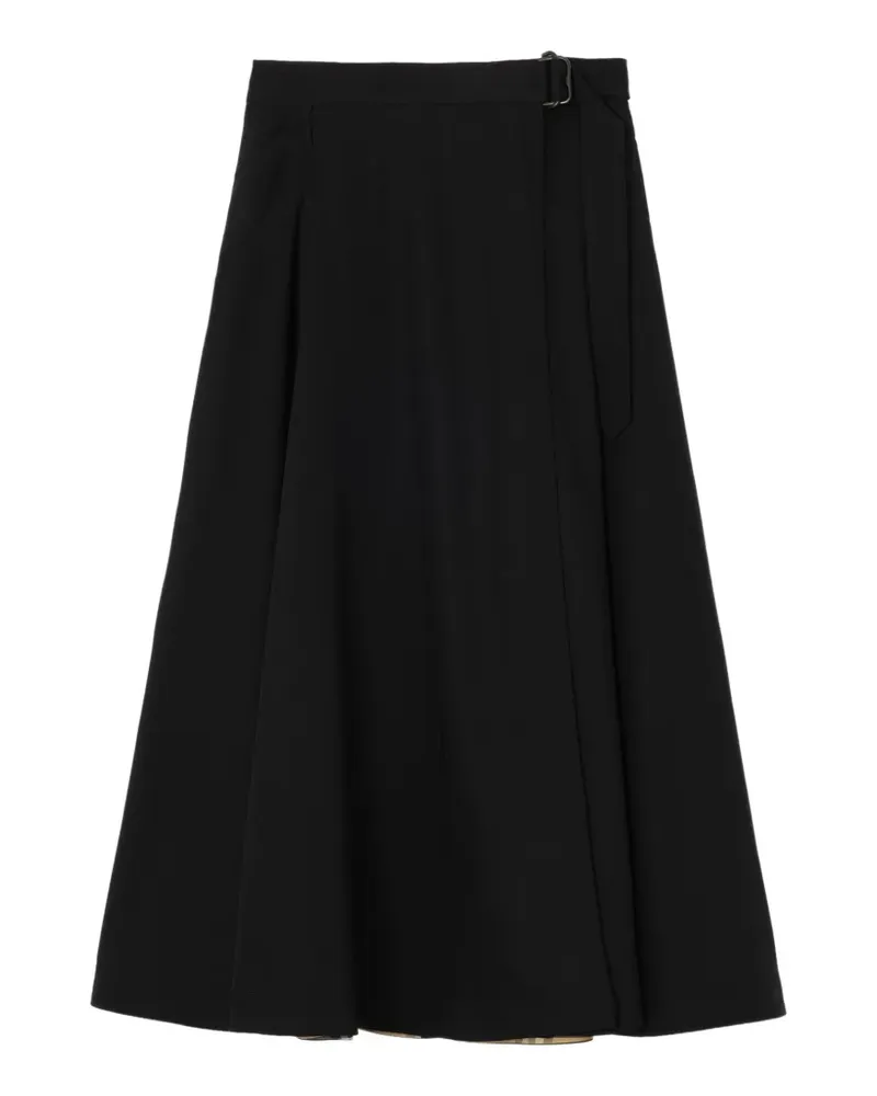 Burberry Midirock aus Wolle - Schwarz Schwarz