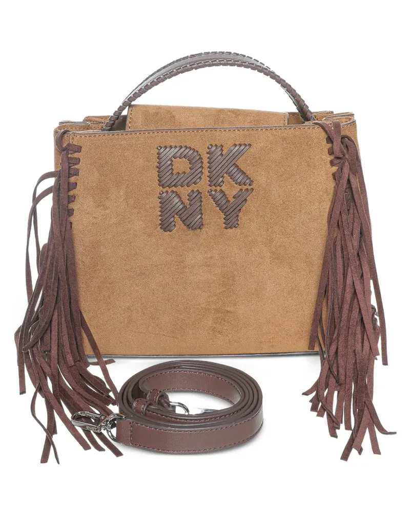 DKNY Schultertasche mit Fransen - Braun Braun