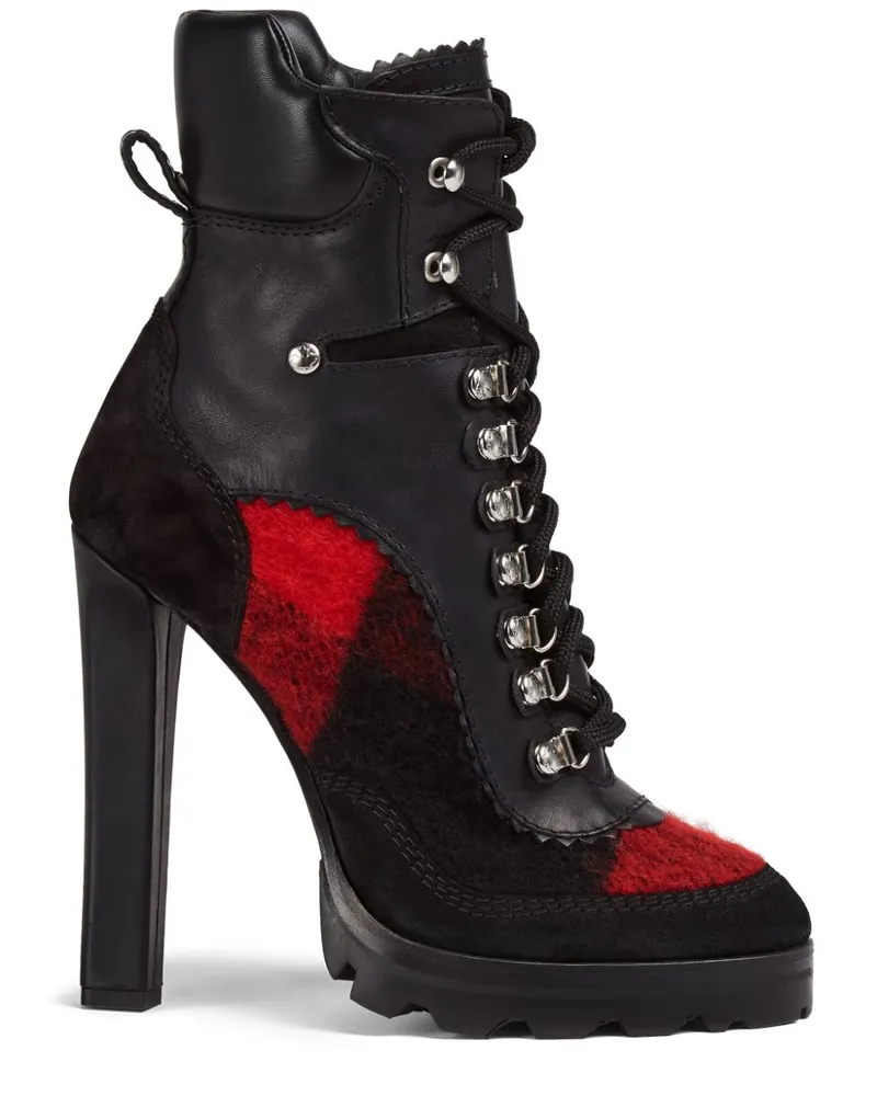 Dsquared2 Stiefel mit Karomuster 120mm - Schwarz Schwarz